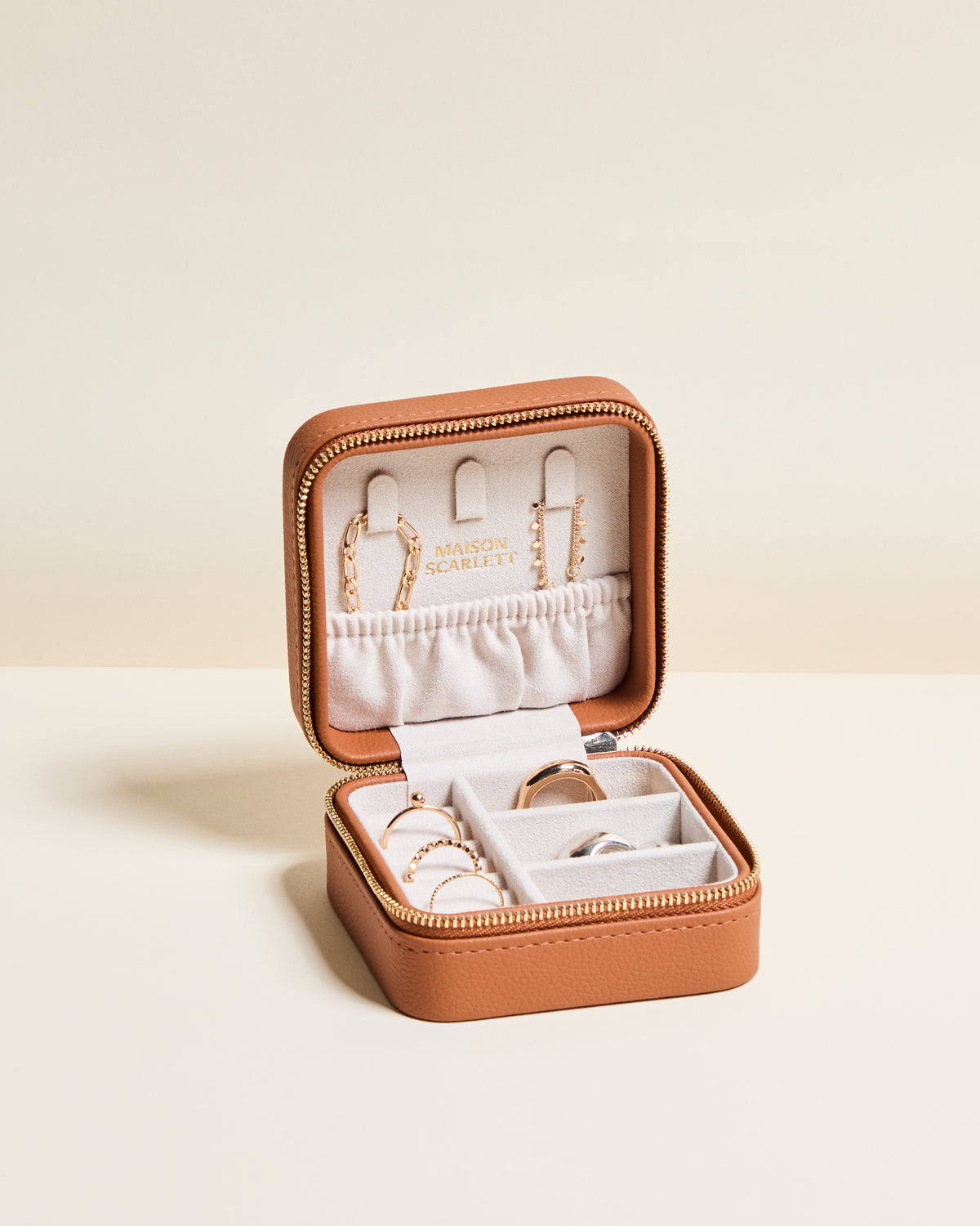 Corinne PU leather travel jewelry box