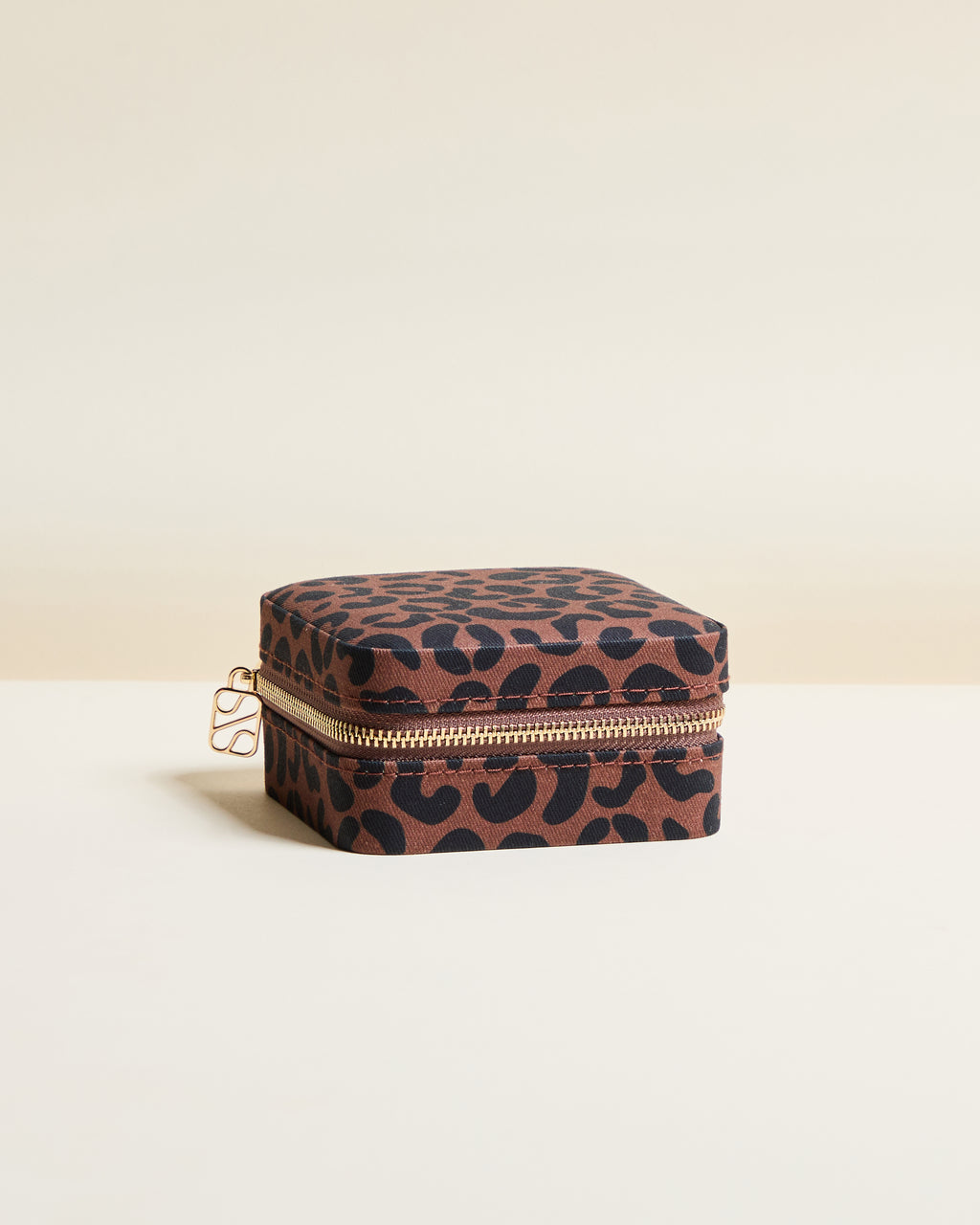 Corinne Leopard Travel Jewelry Box