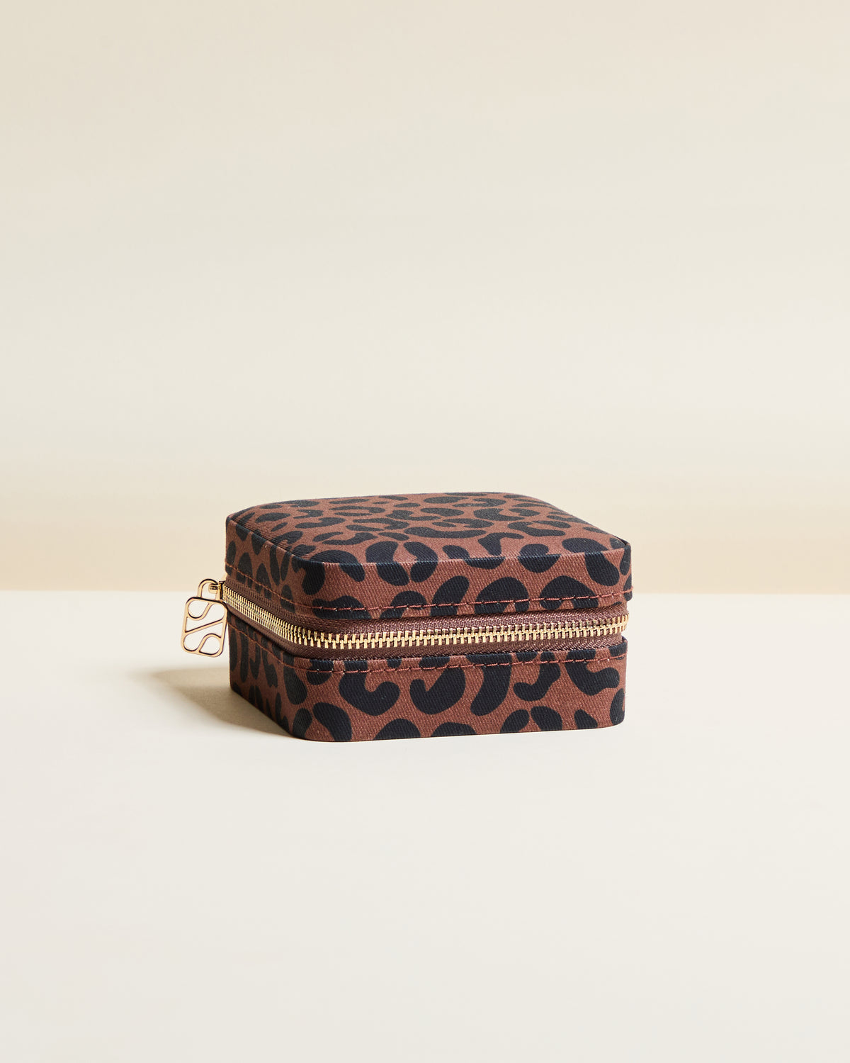 Corinne Leopard Travel Jewelry Box