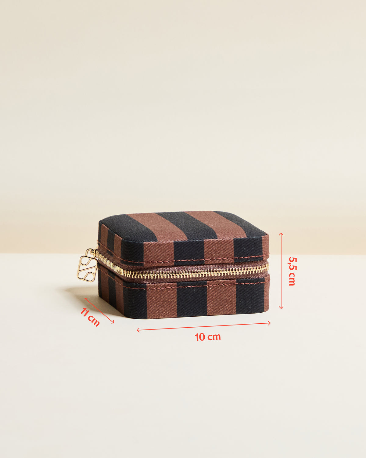 Corinne Stripes Travel Jewelry Box