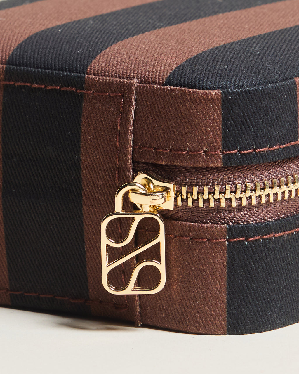 Corinne Stripes Travel Jewelry Box