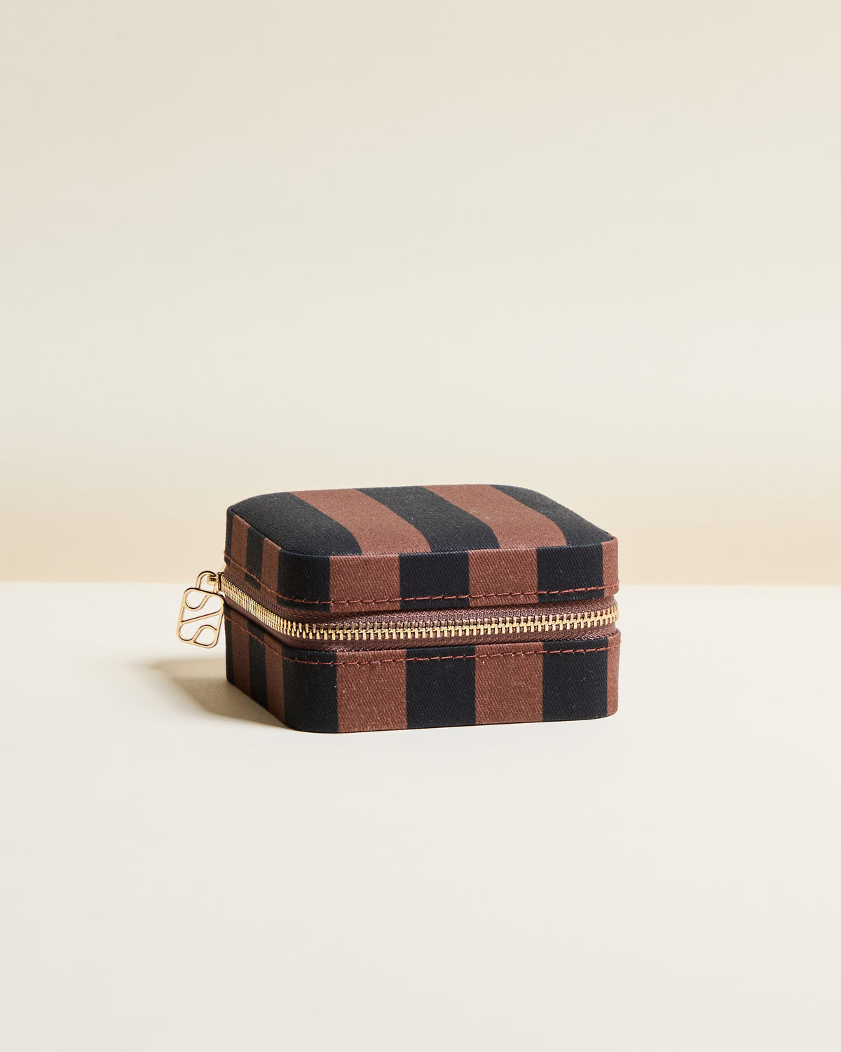 Corinne Stripes Travel Jewelry Box