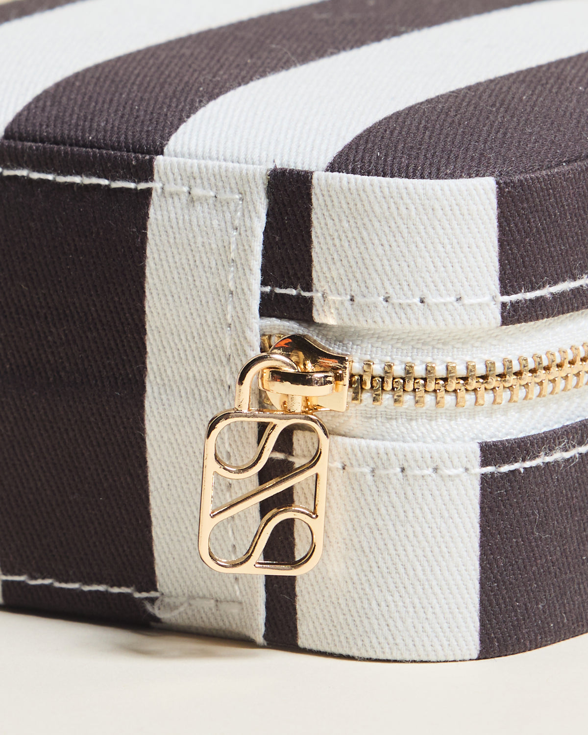 Corinne Stripes Travel Jewelry Box