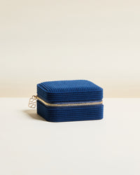 Corinne corduroy velvet travel jewelry box