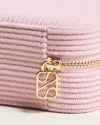 Corinne corduroy velvet travel jewelry box