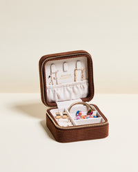 Corinne corduroy velvet travel jewelry box