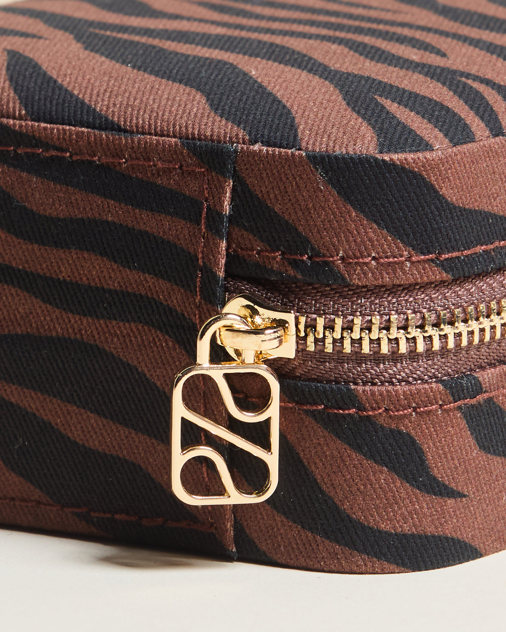 Corinne Zebra Travel Jewelry Box