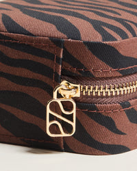 Corinne Zebra Travel Jewelry Box