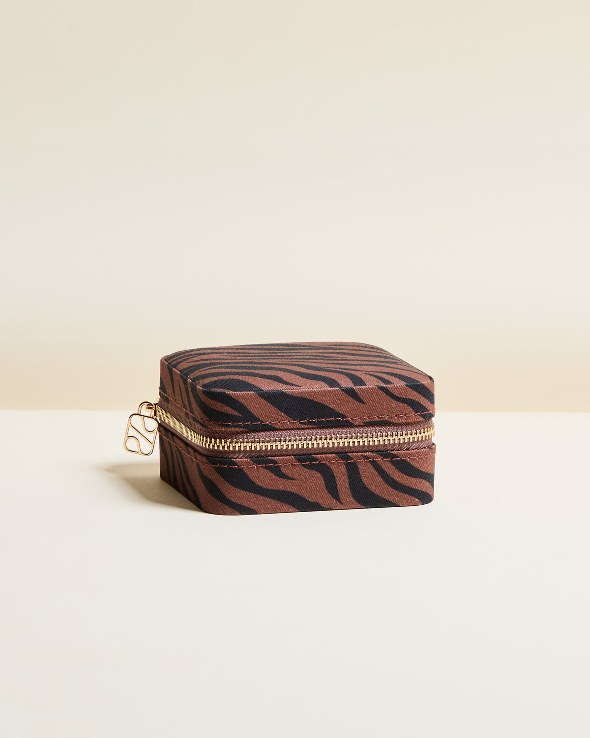 Corinne Zebra Travel Jewelry Box