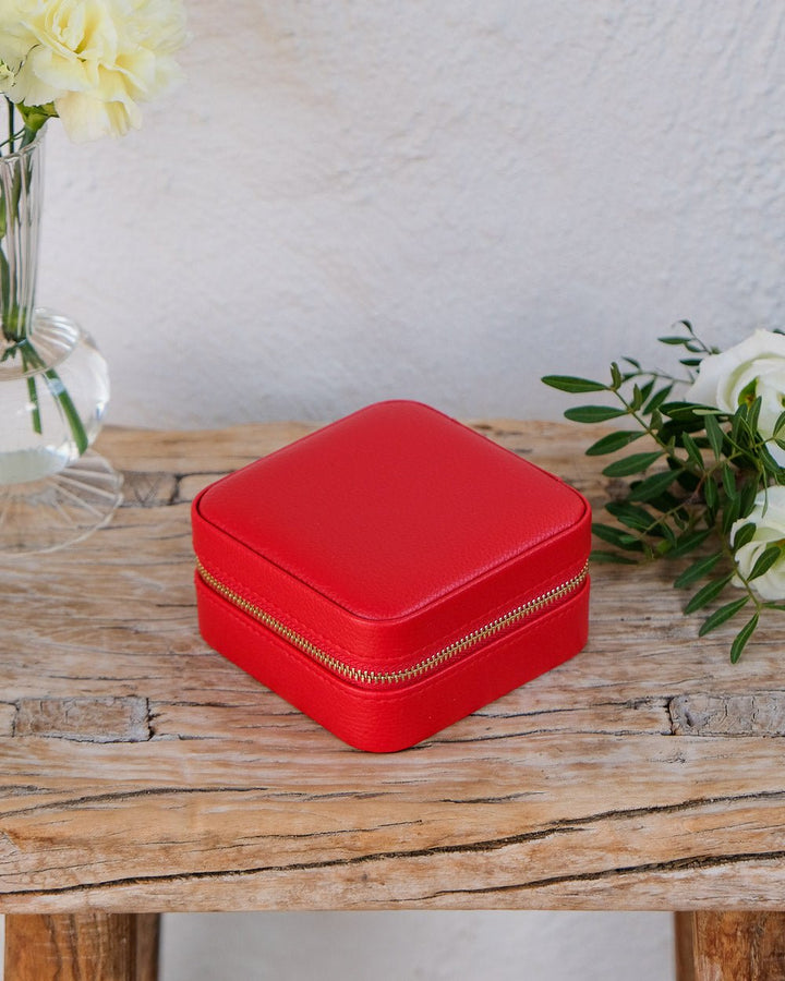Corinne PU leather travel jewelry box
