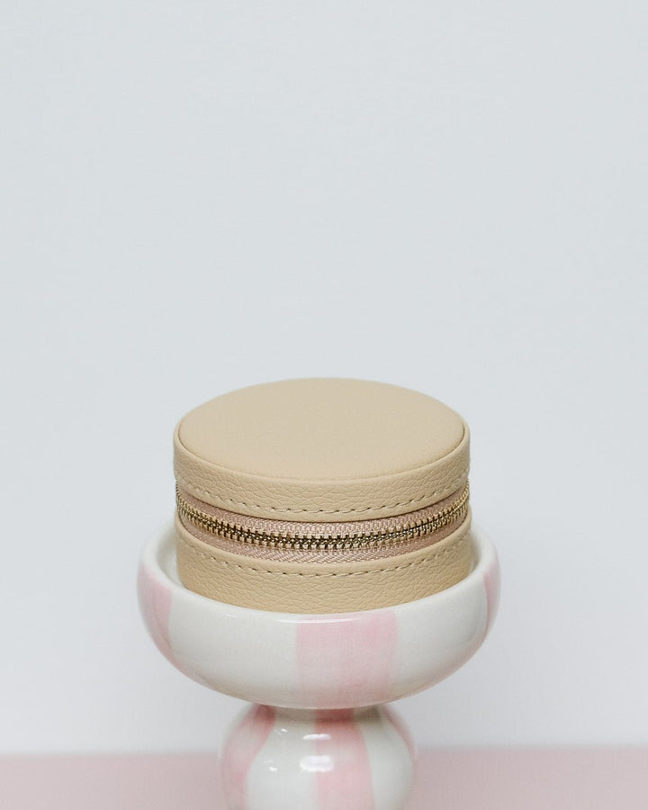 Yvonne PU leather travel jewelry box