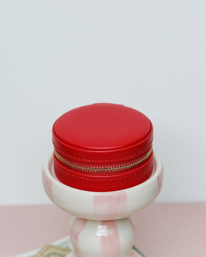 Yvonne PU leather travel jewelry box