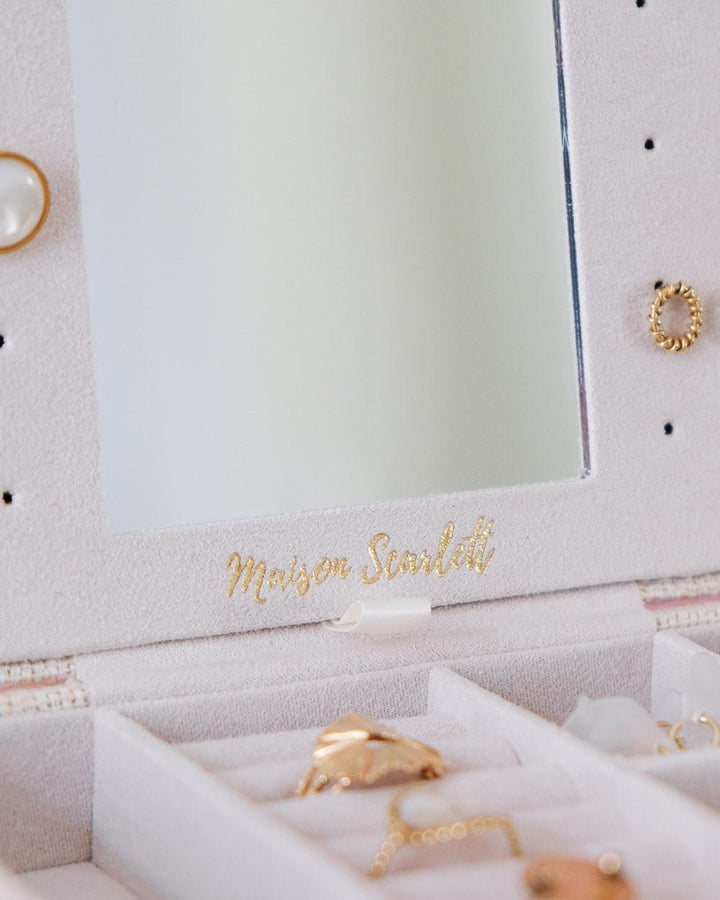 Brigitte linen effect travel jewelry box