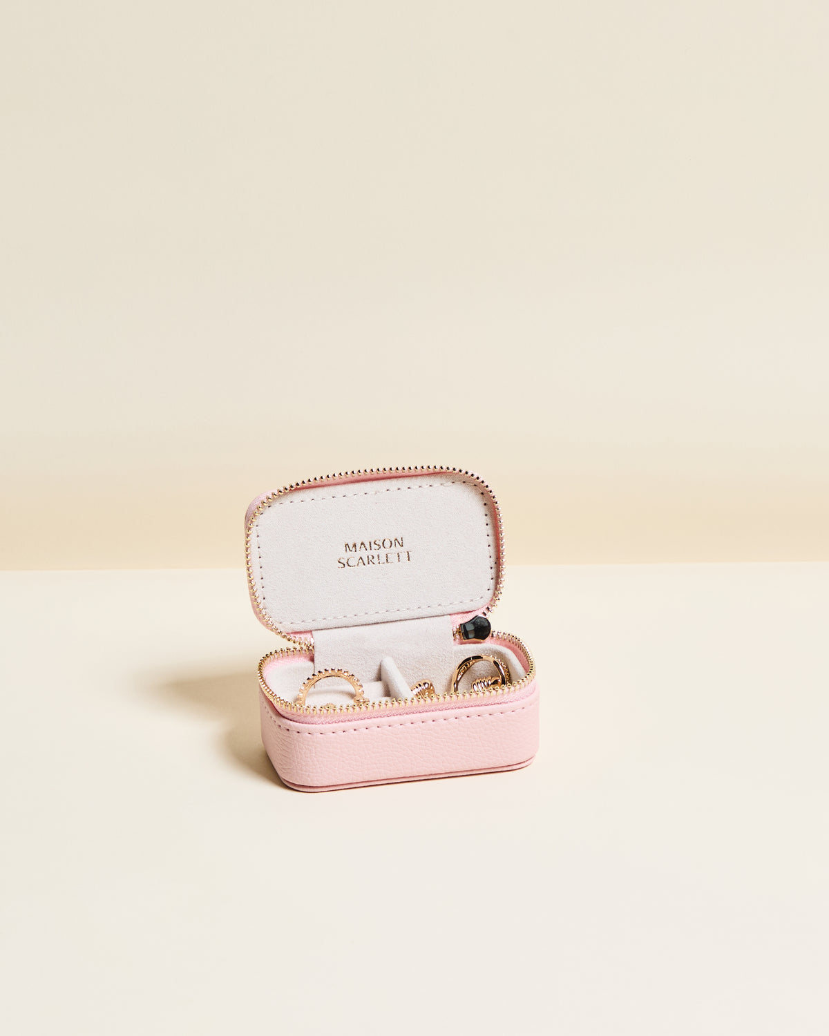 Marie PU leather mini travel jewelry box