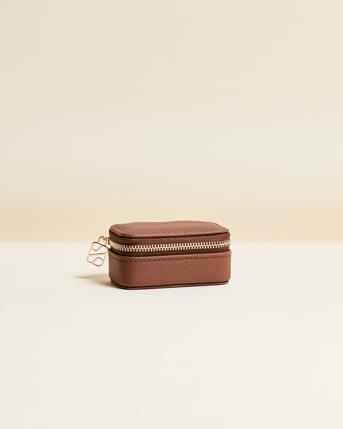 Marie PU leather mini travel jewelry box