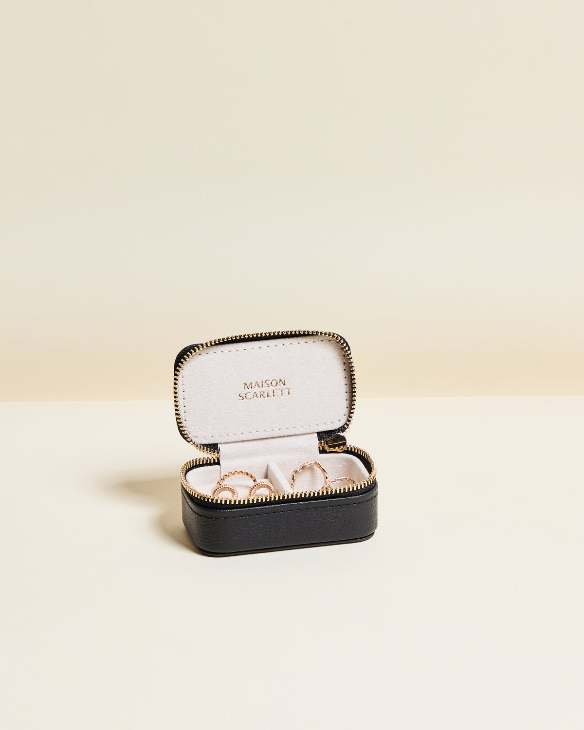 Marie PU leather mini travel jewelry box