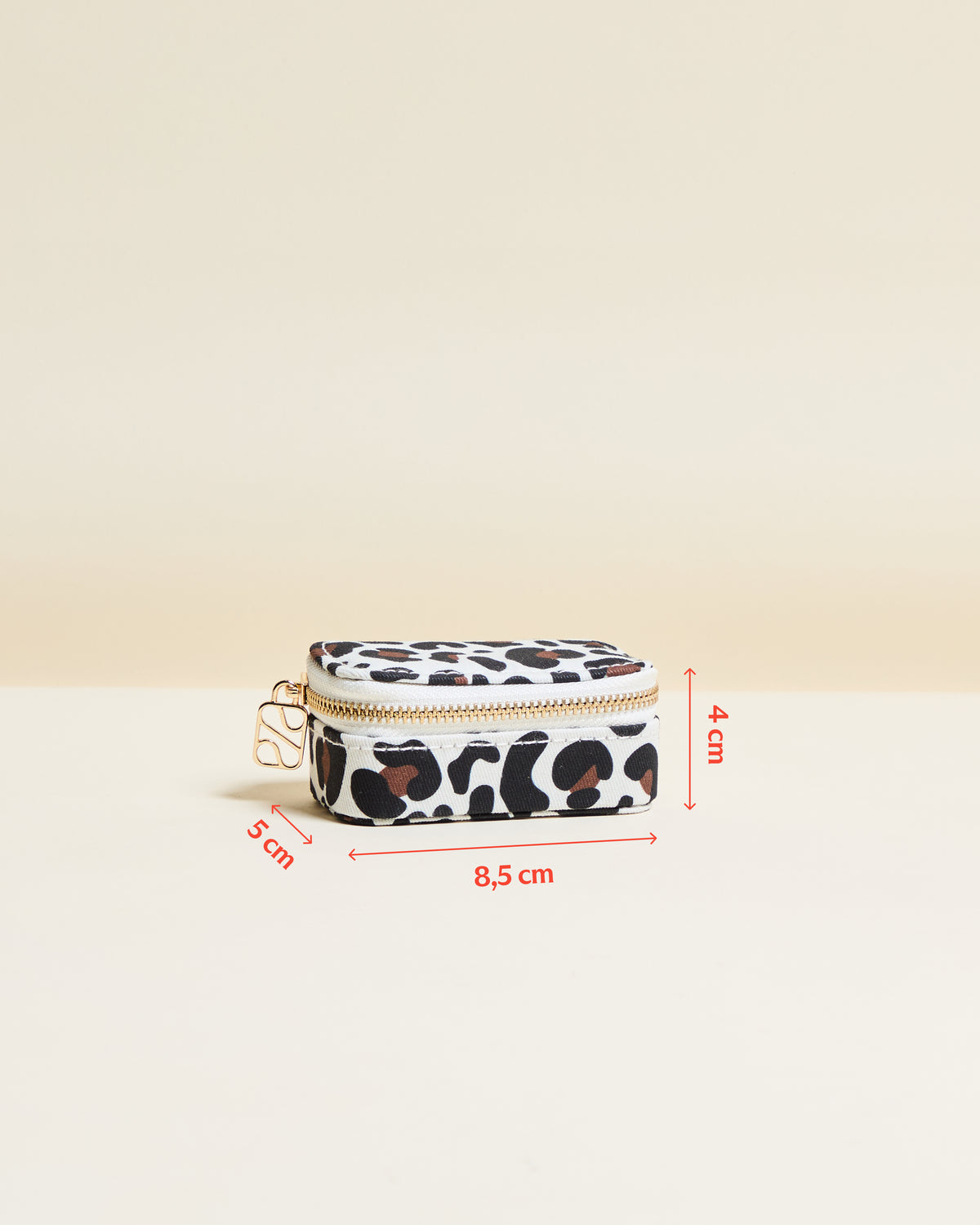 Marie Leopard Mini Travel Jewelry Box