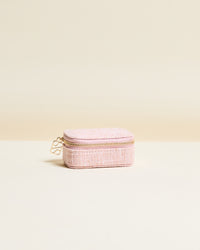 Marie mini linen travel jewelry box