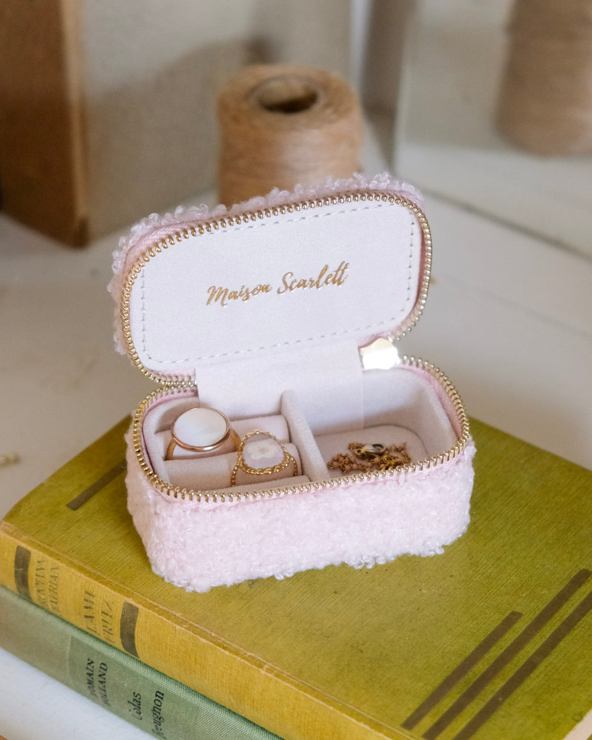 Marie Mini Fleece Travel Jewelry Box - Outlet