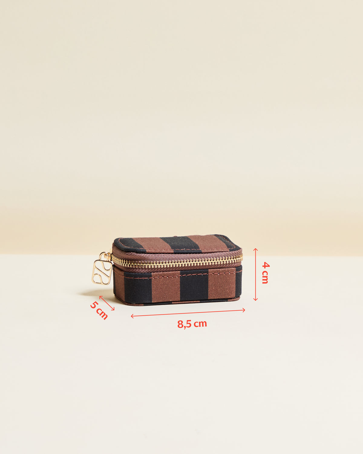 Marie Stripes Mini Travel Jewelry Box