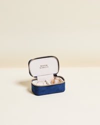 Marie mini travel jewelry box in velvet
