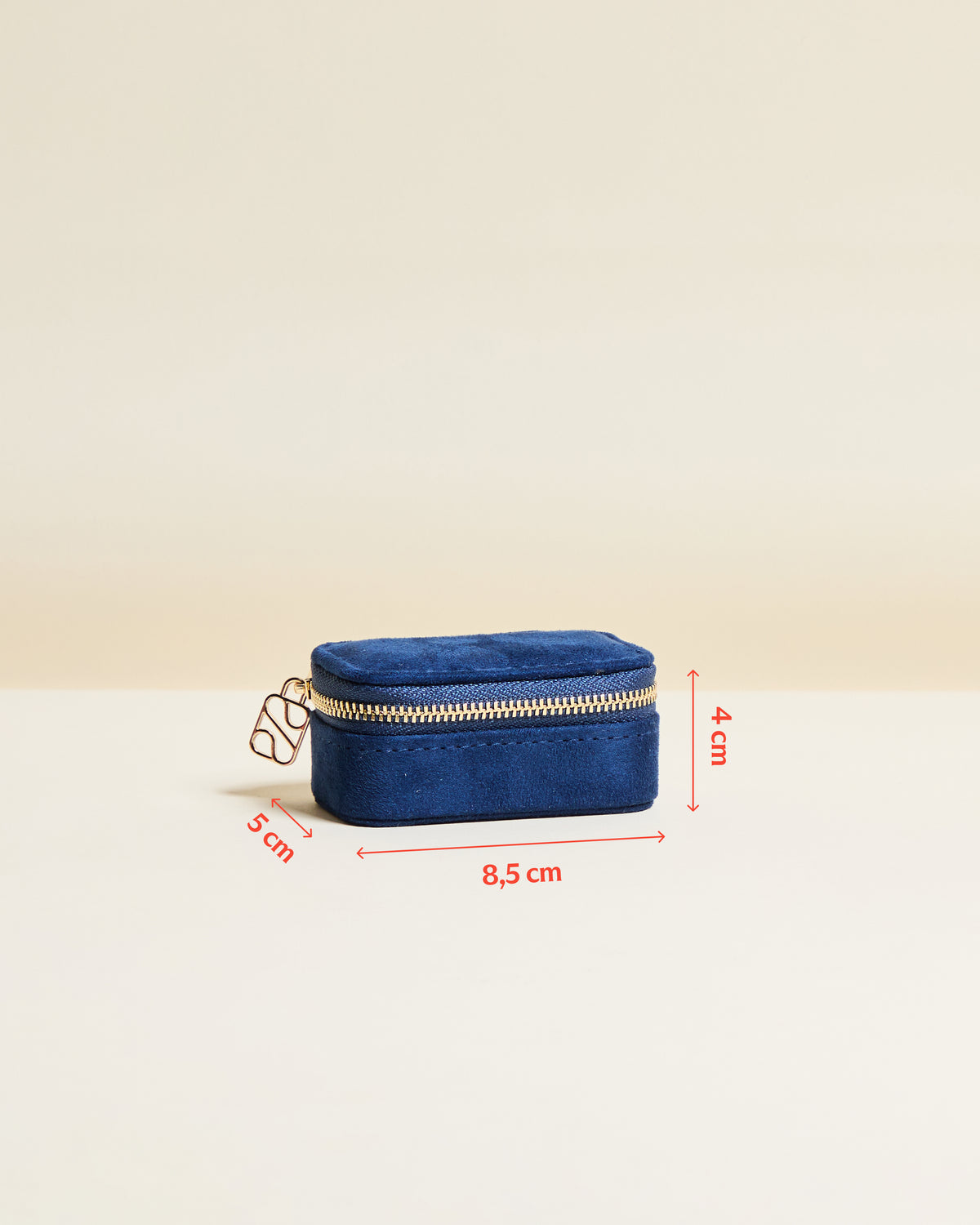 Marie mini travel jewelry box in velvet
