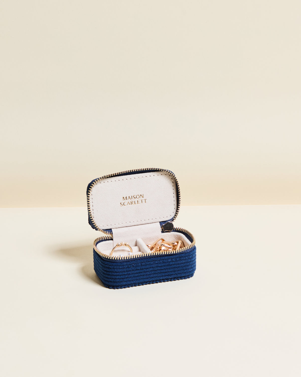 Marie Corduroy Mini Travel Jewelry Box