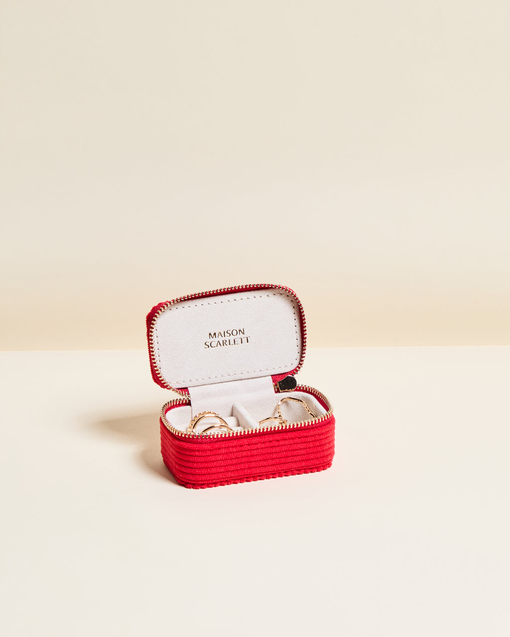 Marie Corduroy Mini Travel Jewelry Box