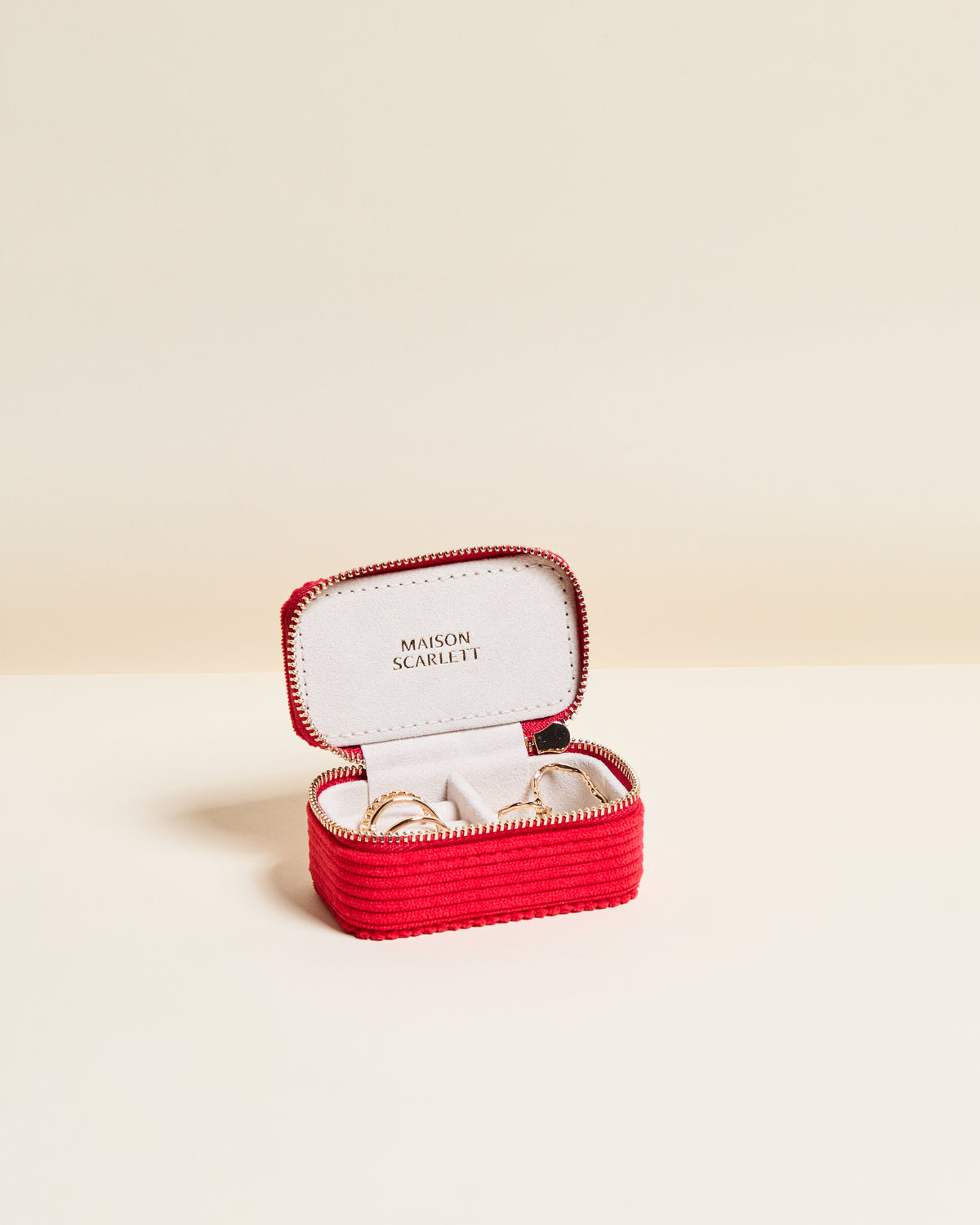 Marie Corduroy Mini Travel Jewelry Box