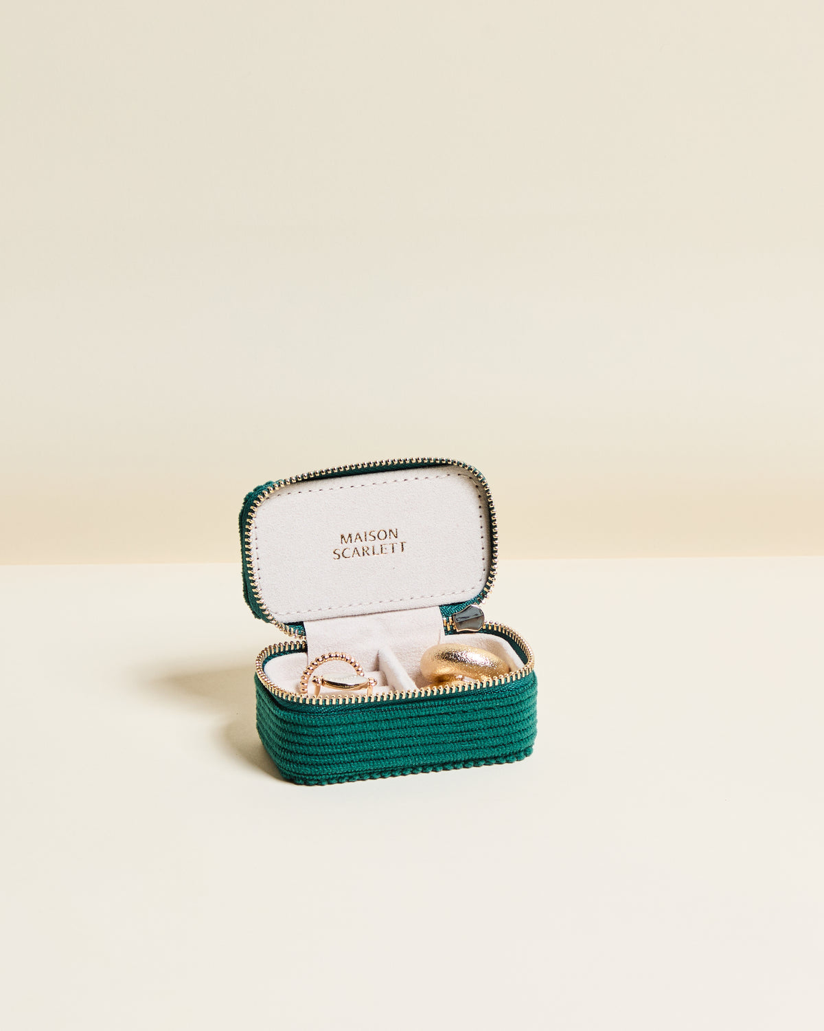 Marie Corduroy Mini Travel Jewelry Box