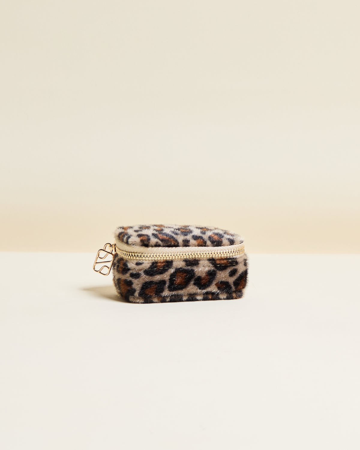Marie leopard mini travel jewelry box