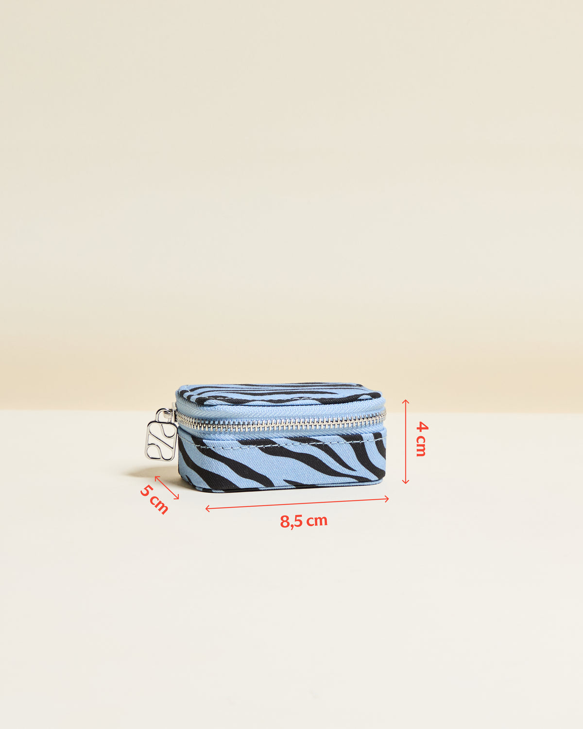 Marie Zebra Mini Travel Jewelry Box