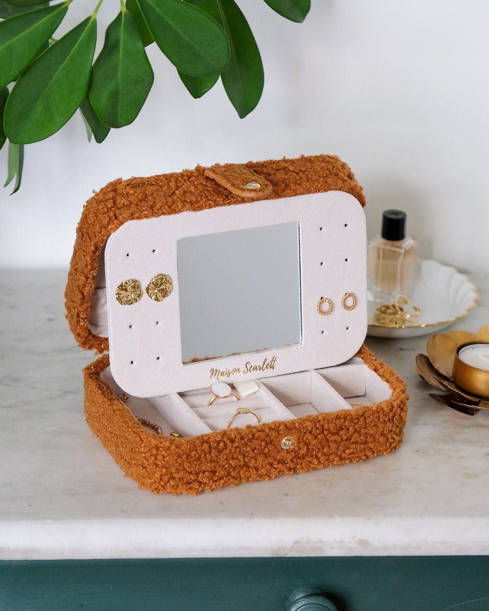 Brigitte Fleece Travel Jewelry Box - Outlet