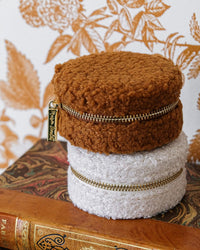 Yvonne teddy fabric travel jewelry box - outlet