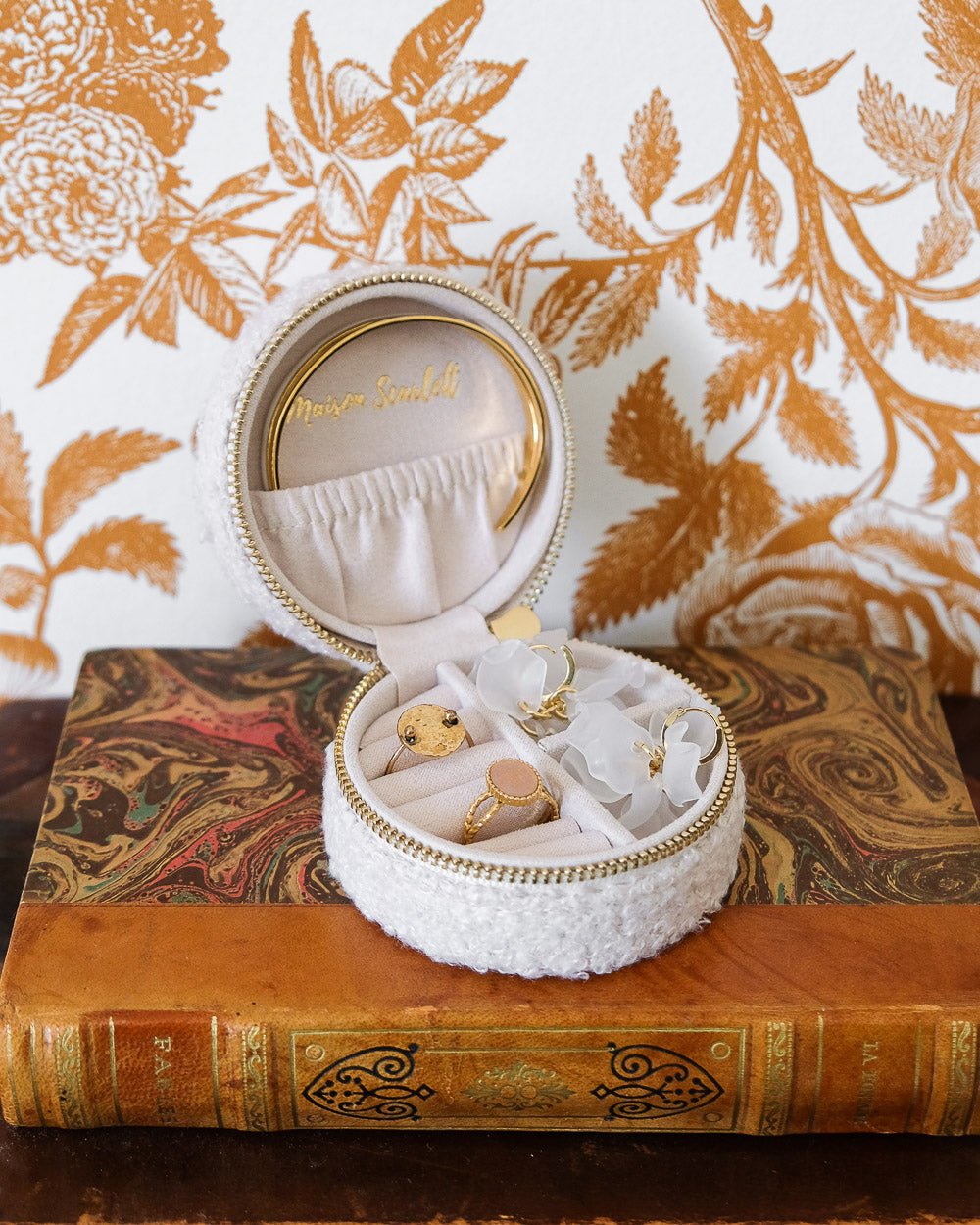 Yvonne teddy fabric travel jewelry box - outlet