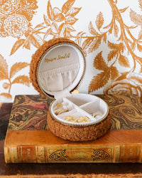 Yvonne teddy fabric travel jewelry box - outlet