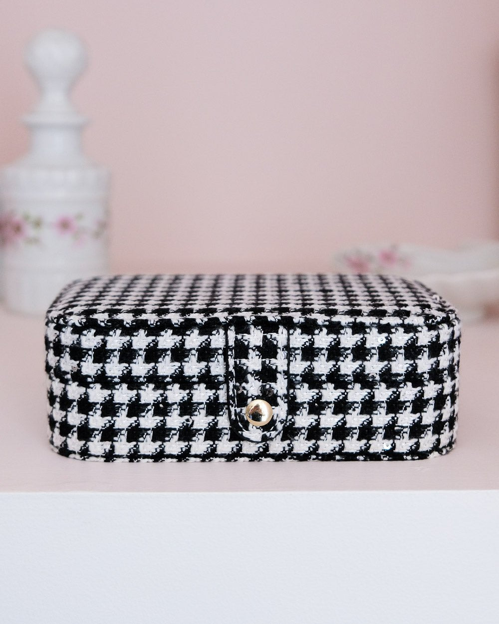 Brigitte houndstooth travel jewelry box - outlet