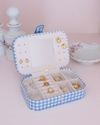 Brigitte houndstooth travel jewelry box - outlet