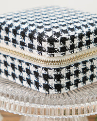 Corinne Houndstooth Travel Jewelry Box - Outlet