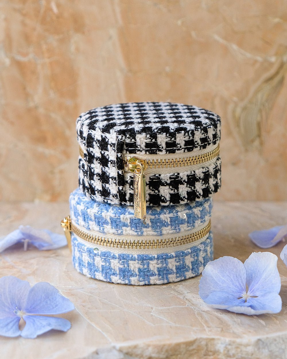Yvonne houndstooth travel jewelry box - outlet
