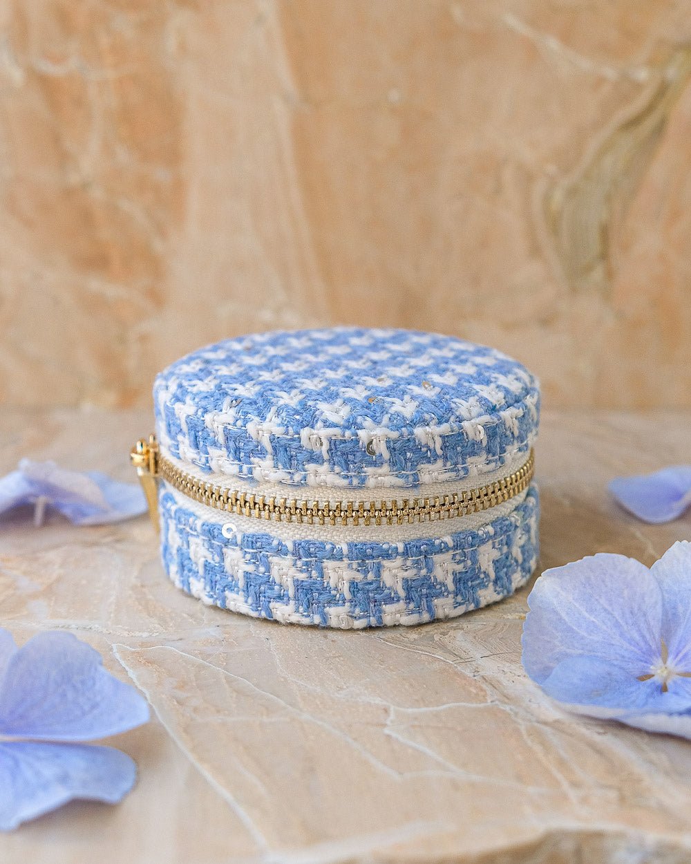 Yvonne houndstooth travel jewelry box - outlet