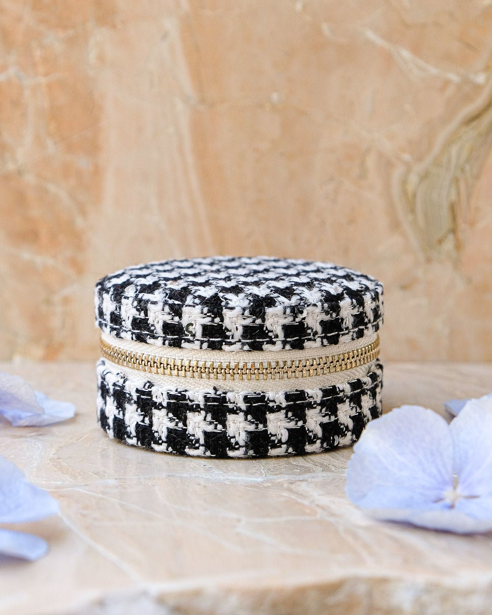 Yvonne houndstooth travel jewelry box - outlet