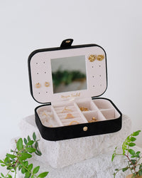 Brigitte velvet travel jewelry box - outlet