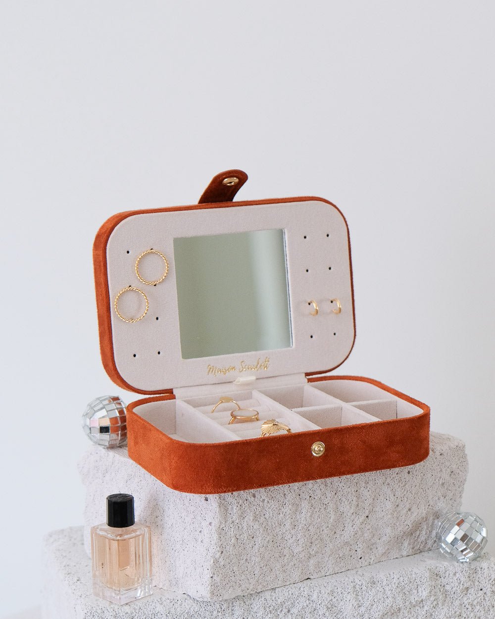 Brigitte velvet travel jewelry box - outlet