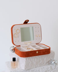 Brigitte velvet travel jewelry box - outlet