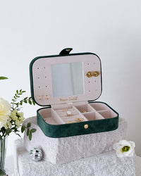 Brigitte velvet travel jewelry box - outlet