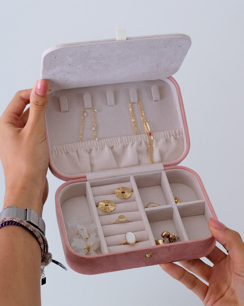 Brigitte velvet travel jewelry box - outlet