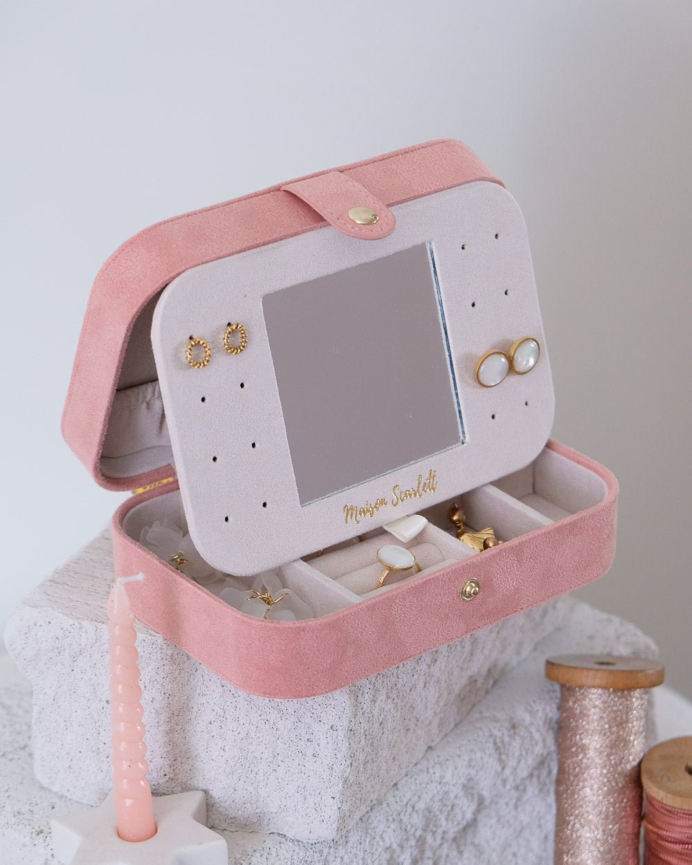 Brigitte velvet travel jewelry box - outlet