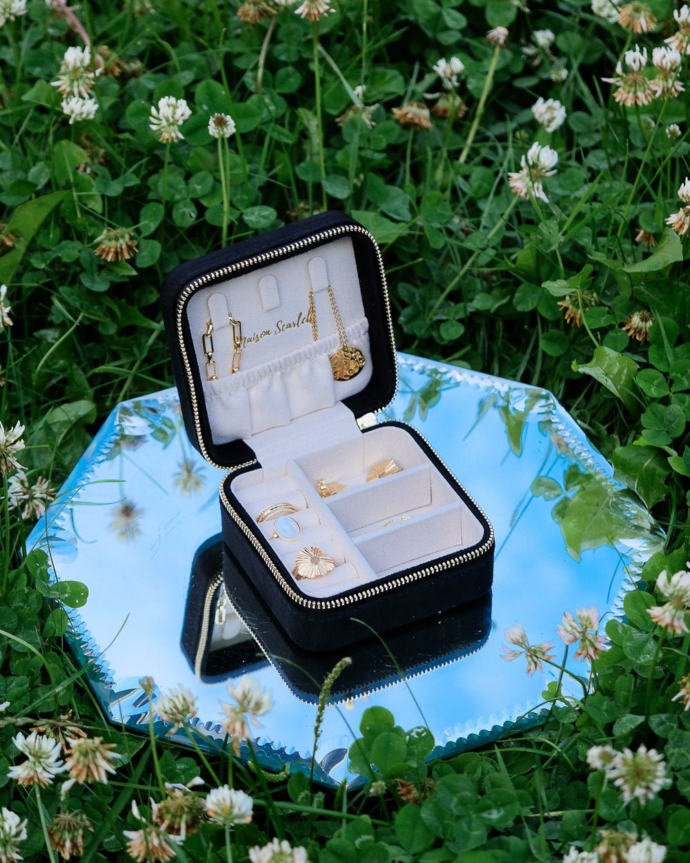 Corinne Velvet Travel Jewelry Box - Outlet