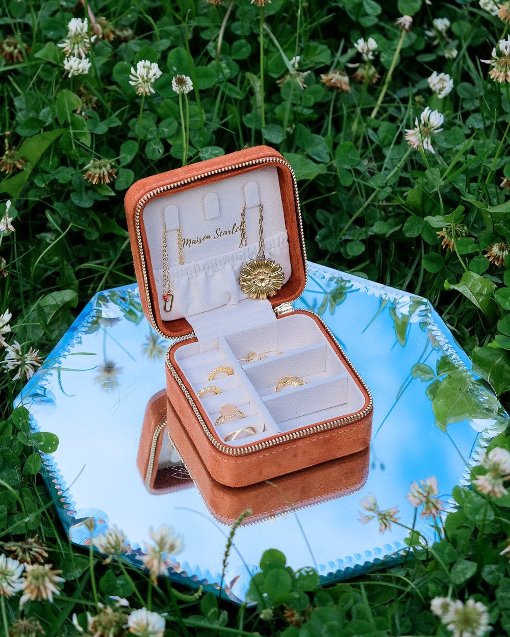 Corinne Velvet Travel Jewelry Box - Outlet
